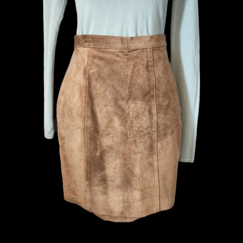 🪶Vintage Leather Skirt